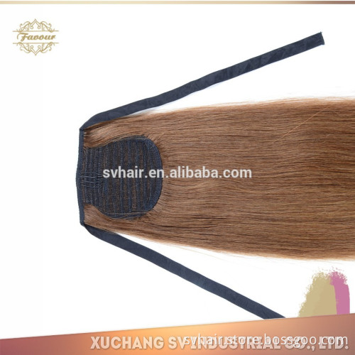 Best quality wholesale real human hair drawstring ponytail ,wrap around human hair ponytail,ponytail hair